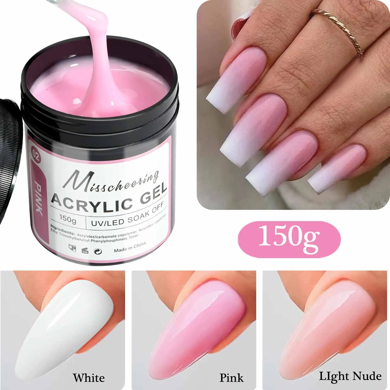 1Jar 150g Poly Nail Gel UV LED Cured Builder Nail Gel Acrylic Crystal Nail Extension Gel For Nails DIY At Home Salon