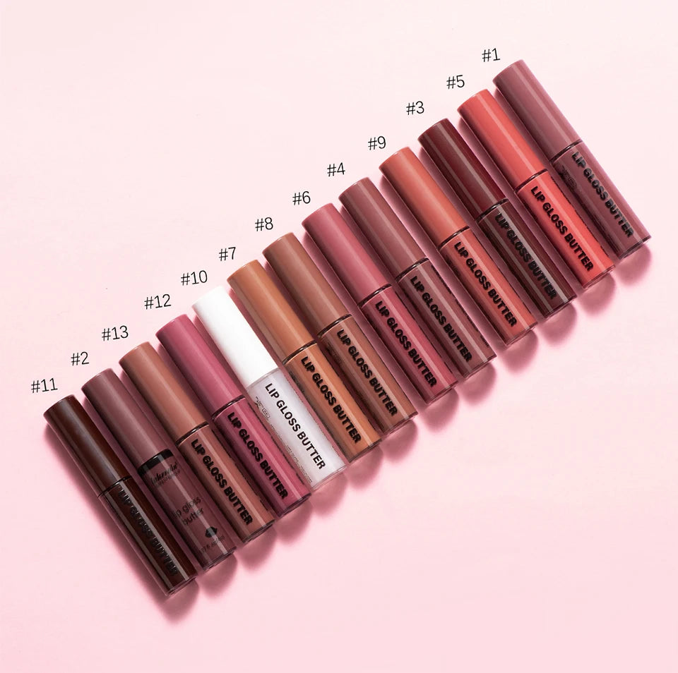 8ml Butter Non-stick Cup Gloss Lip Gloss Moisturizing Mirror Lip Gloss Lasting Color Lip glaze Dye Lip Liquid Makeup For Women