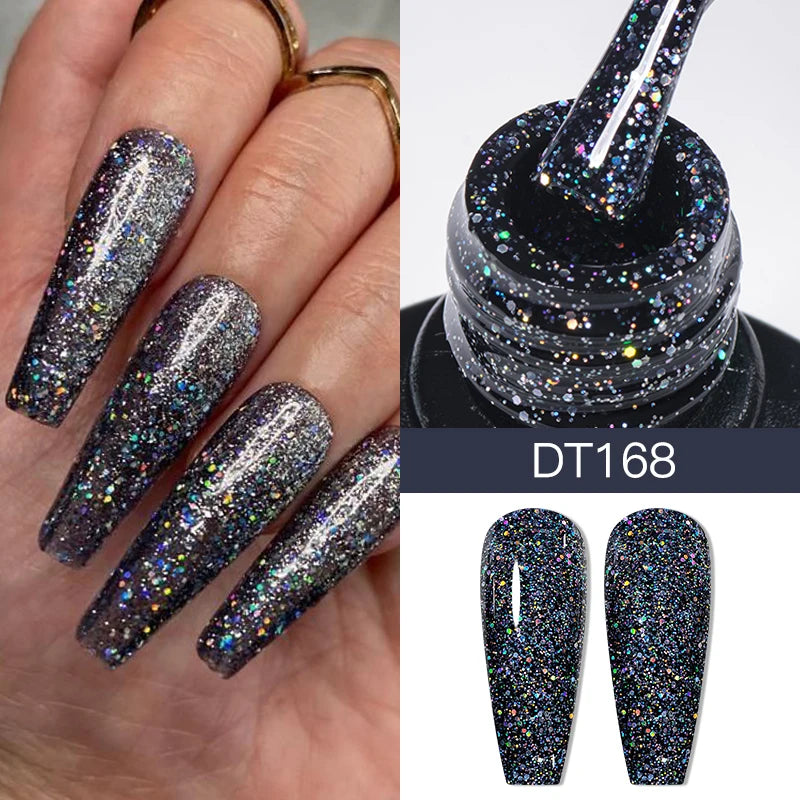 7ml Thermal Gel Nail Polish 3 Layers Temperature Color Changing Gel Winter Grey Semi Permanent Soak Off Nails Art UV Gel Varnish