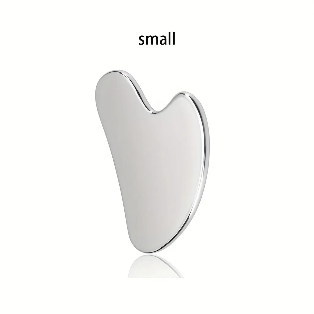 Soothing and Cooling, Stainless Steel Gua Sha Facial Massager - Cooling Eye and Face Tool for Firming, Jawline and Relaxation