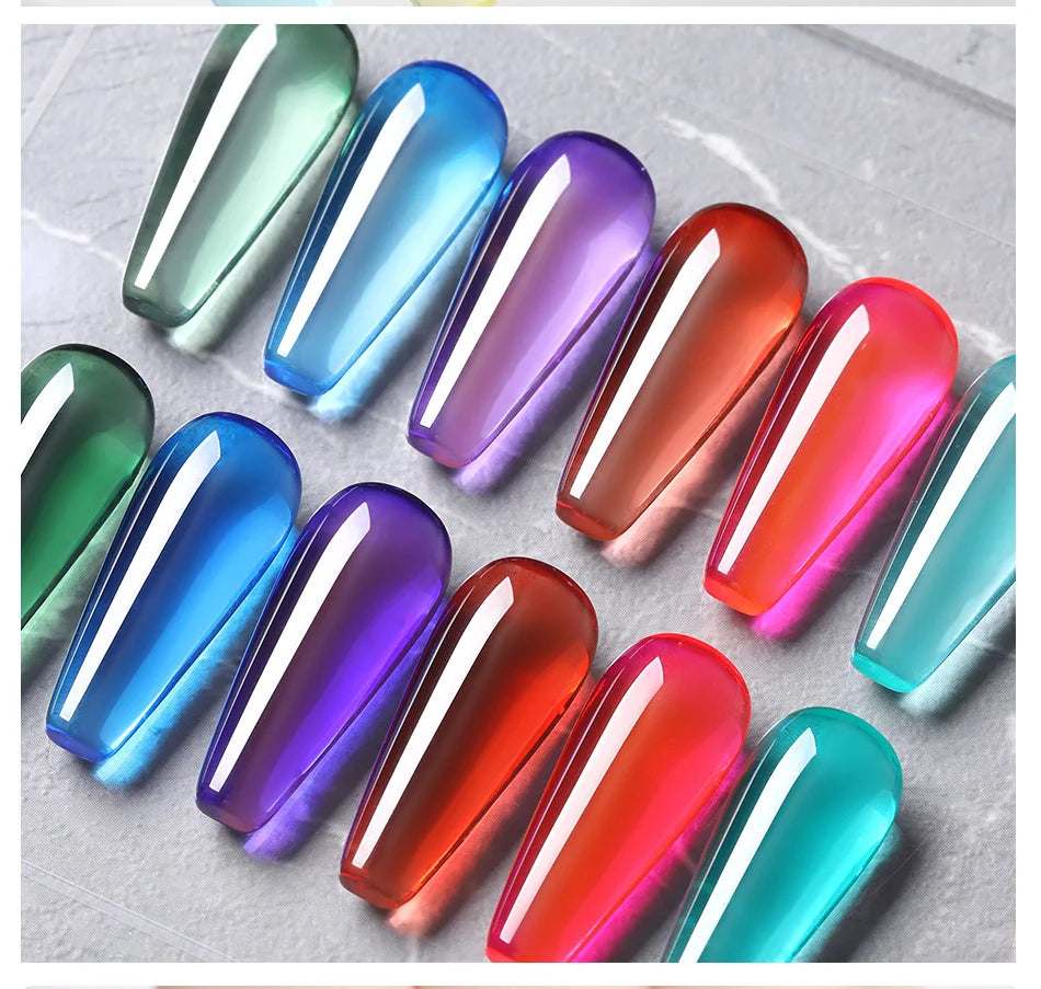 BORN PRETTY 10ml Jelly Nude Gel Nail Polish 50 Colors Semi Transparent Nail Art Nail Supplies Soak off UV LED Nails Gel Varnish