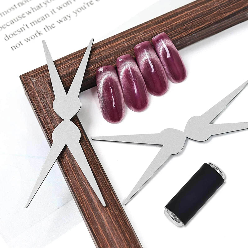 New French Cat Eye Nail Magnet Double-head Big Y-shaped Magnetic Auxiliary Tool DIY French Effect Gel Polish Magnet Rod Tool Set