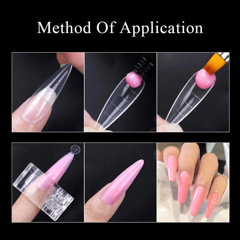 Acrylic Top Forms For Nail Extension UV Gel Quick Building Mold Tips Press On Nails Full Cover False Nails Manicure Accessories