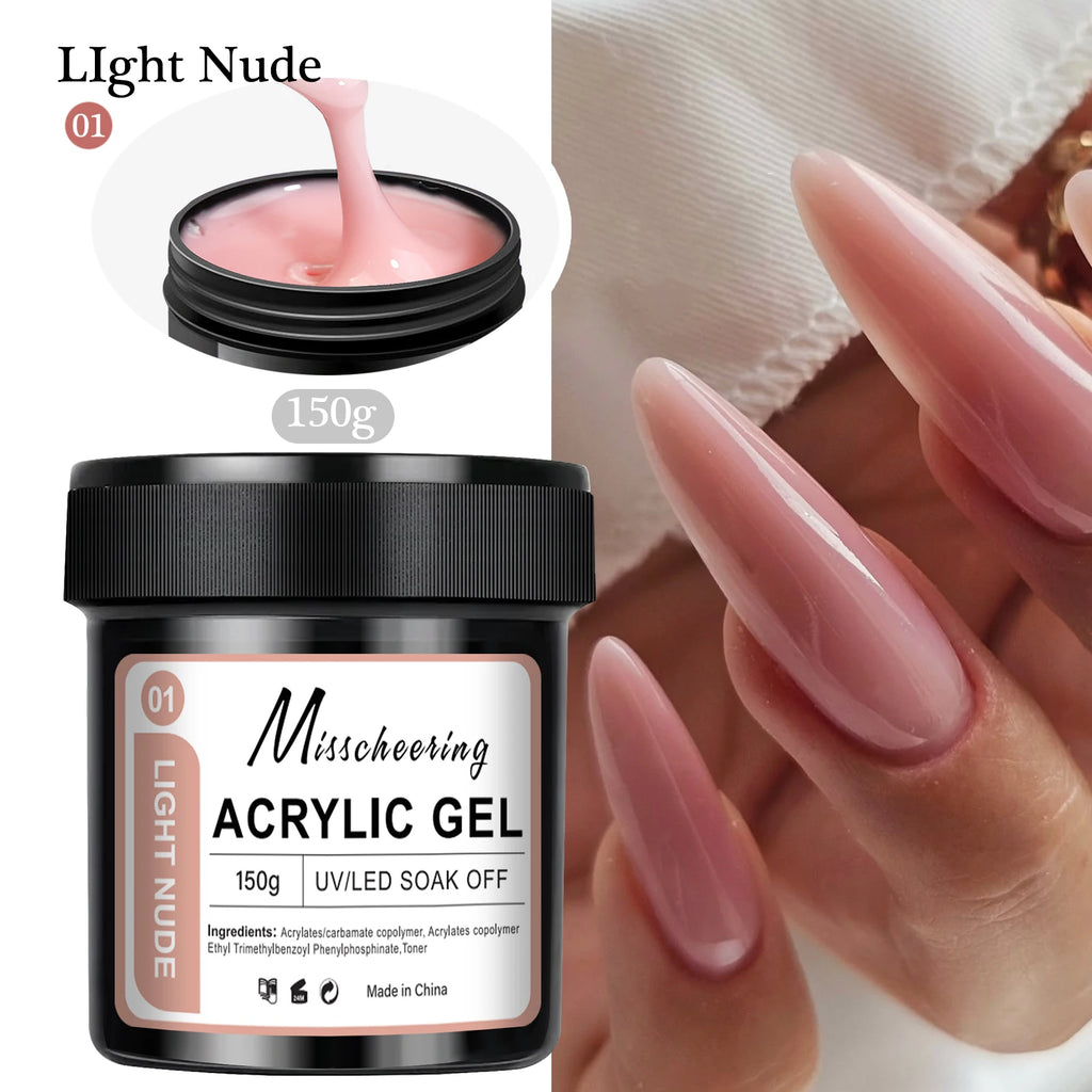 1Jar 150g Poly Nail Gel UV LED Cured Builder Nail Gel Acrylic Crystal Nail Extension Gel For Nails DIY At Home Salon