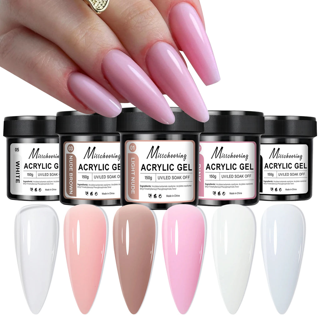 1Jar 150g Poly Nail Gel UV LED Cured Builder Nail Gel Acrylic Crystal Nail Extension Gel For Nails DIY At Home Salon