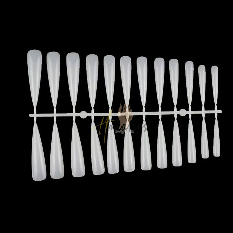 3XL Full Cover False Long Stiletto  Nail Tips Sculpted Clear Press On Artificial Fake Nails  Manicure Salon Supply 120pcs