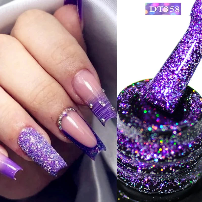 7ml Thermal Gel Nail Polish 3 Layers Temperature Color Changing Gel Winter Grey Semi Permanent Soak Off Nails Art UV Gel Varnish