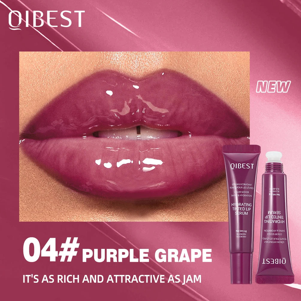 QIBEST Crystal Lip Balm Moisturizing Lip Gloss Oil Jelly Lipgloss Long Lasting Liquid Lipstick Hydrating Tinted Lip Serum Makeup