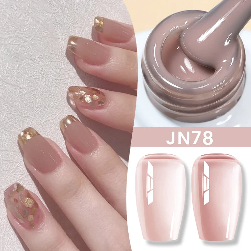 BORN PRETTY 10ml Jelly Nude Gel Nail Polish 50 Colors Semi Transparent Nail Art Nail Supplies Soak off UV LED Nails Gel Varnish