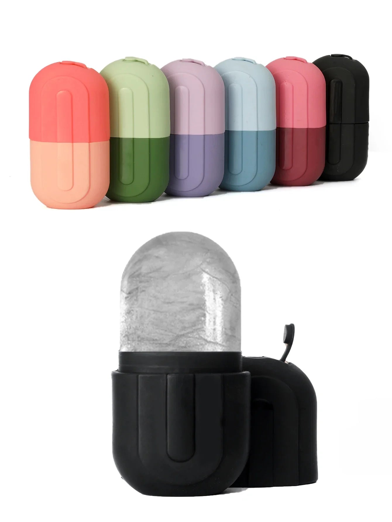 Ice roller mold, facial massager for skincare - Reusable silicone ice mold, keeps skin fresh and cool