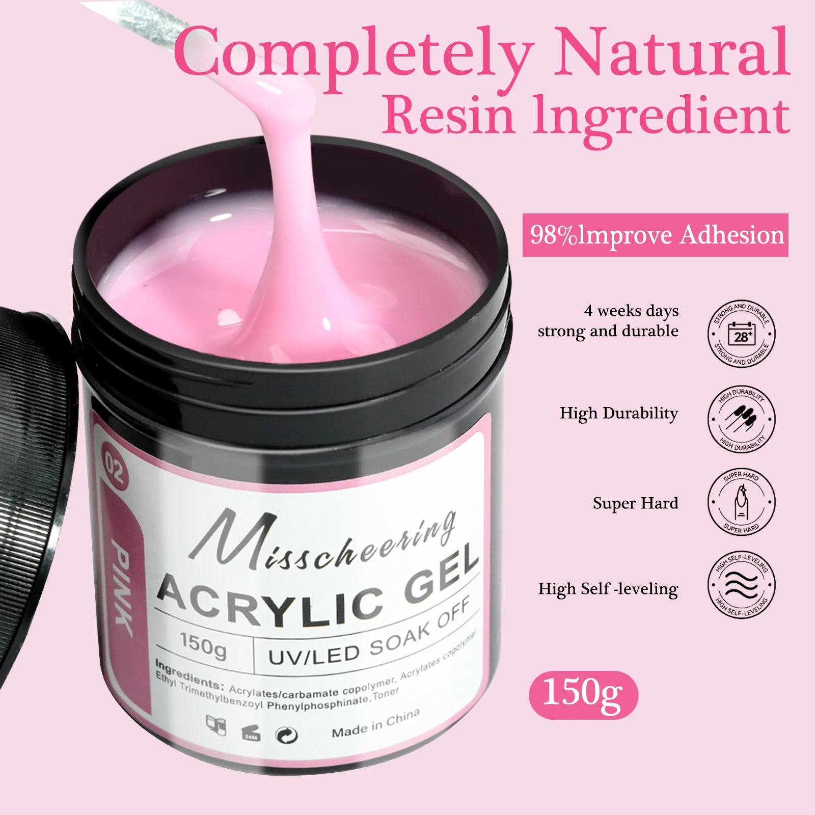 1Jar 150g Poly Nail Gel UV LED Cured Builder Nail Gel Acrylic Crystal Nail Extension Gel For Nails DIY At Home Salon