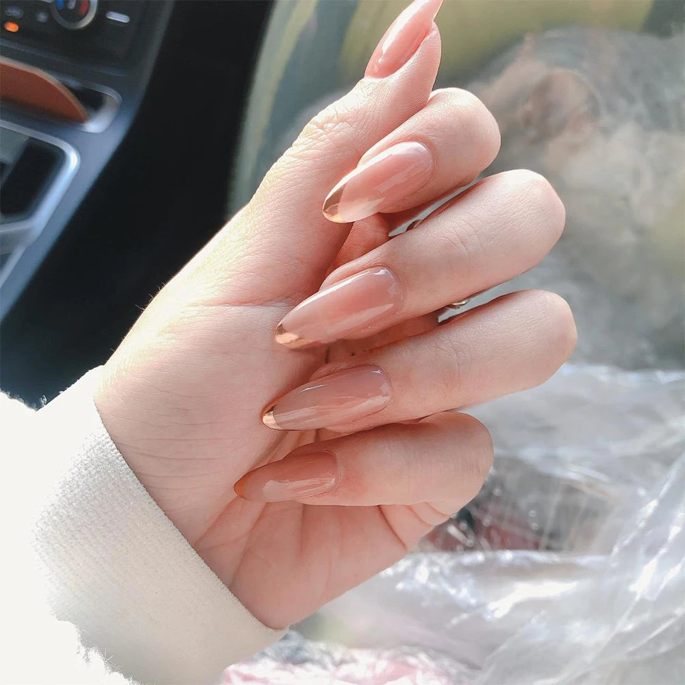 NEW Stiletto Coffin Clear Dual Forms False Tips Quick Building Gel Mold Nail System Full Cover Nail Extension Forms Top