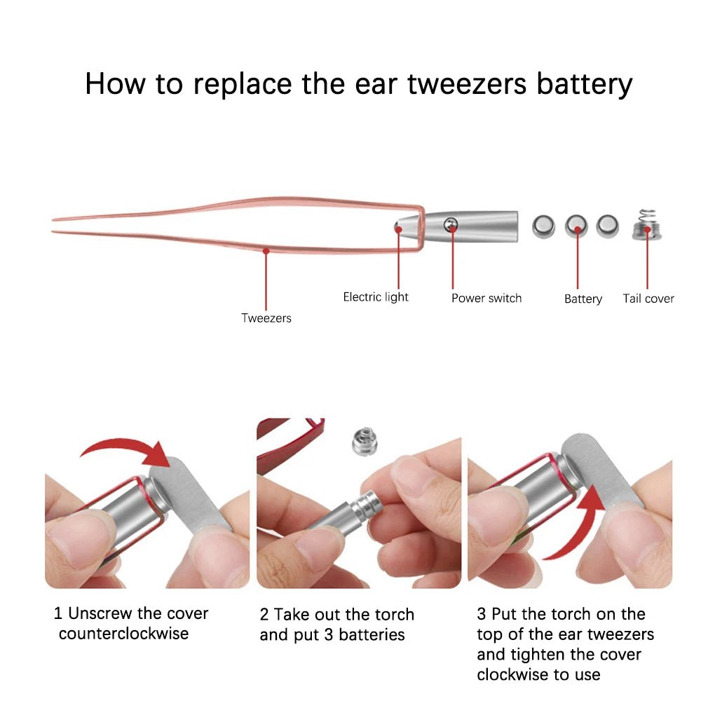 Baby Ear Cleaner Spoon LED Flash Light Ear Wax Curette Picker Visual Children Earpick Eer Wax Dig Remover Nose 2pc siliconespoon - ApolloX