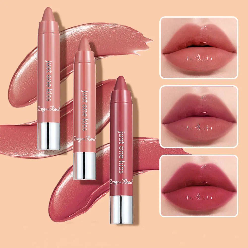 Bright Lipstick Easy to Color Lipstick Color Moisturizing Lip Gloss Easy to Color Lip Glaze Rotating Bright Lipstick Pen Lip Gloss Lipstick European and American Style Nude Brown Red Pink Lipstick Masquerade Lipstick Pen Lip - ApolloX