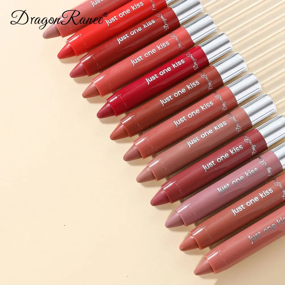 Bright Lipstick Easy to Color Lipstick Color Moisturizing Lip Gloss Easy to Color Lip Glaze Rotating Bright Lipstick Pen Lip Gloss Lipstick European and American Style Nude Brown Red Pink Lipstick Masquerade Lipstick Pen Lip - ApolloX