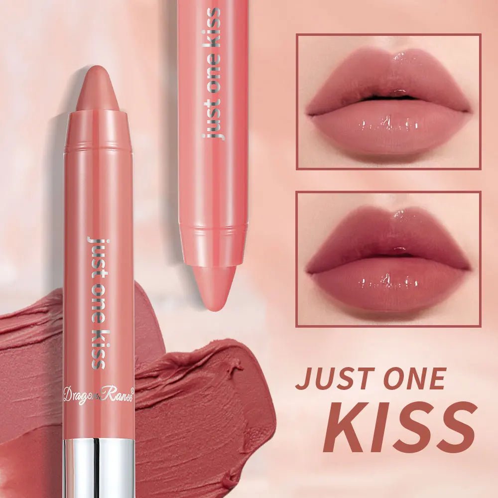 Bright Lipstick Easy to Color Lipstick Color Moisturizing Lip Gloss Easy to Color Lip Glaze Rotating Bright Lipstick Pen Lip Gloss Lipstick European and American Style Nude Brown Red Pink Lipstick Masquerade Lipstick Pen Lip - ApolloX