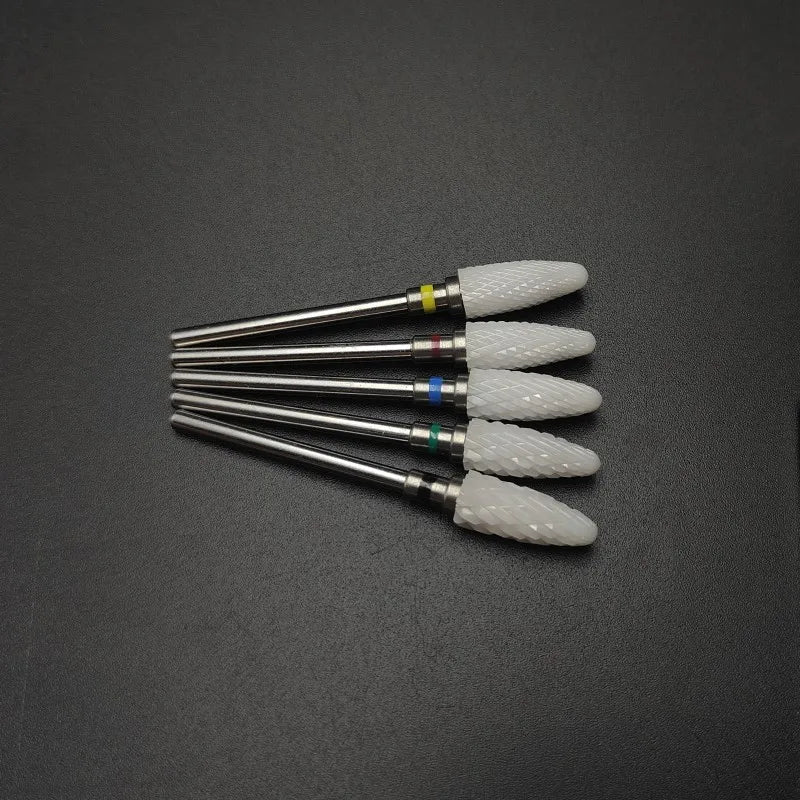 Ceramic Carbide Nail Drill Bit Rotate Burr Milling Nail Cutter Bits Electric Drill Machine For Manicure Pedicure Tools - ApolloX