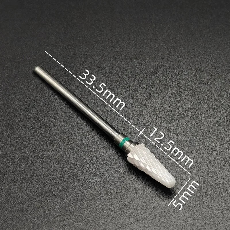 Ceramic Carbide Nail Drill Bit Rotate Burr Milling Nail Cutter Bits Electric Drill Machine For Manicure Pedicure Tools - ApolloX