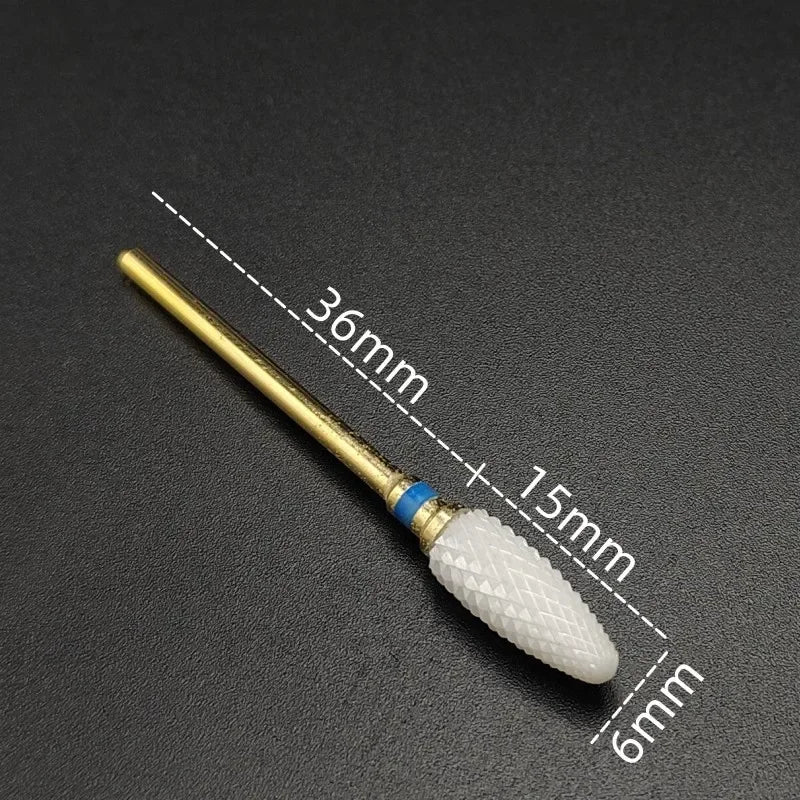 Ceramic Carbide Nail Drill Bit Rotate Burr Milling Nail Cutter Bits Electric Drill Machine For Manicure Pedicure Tools - ApolloX