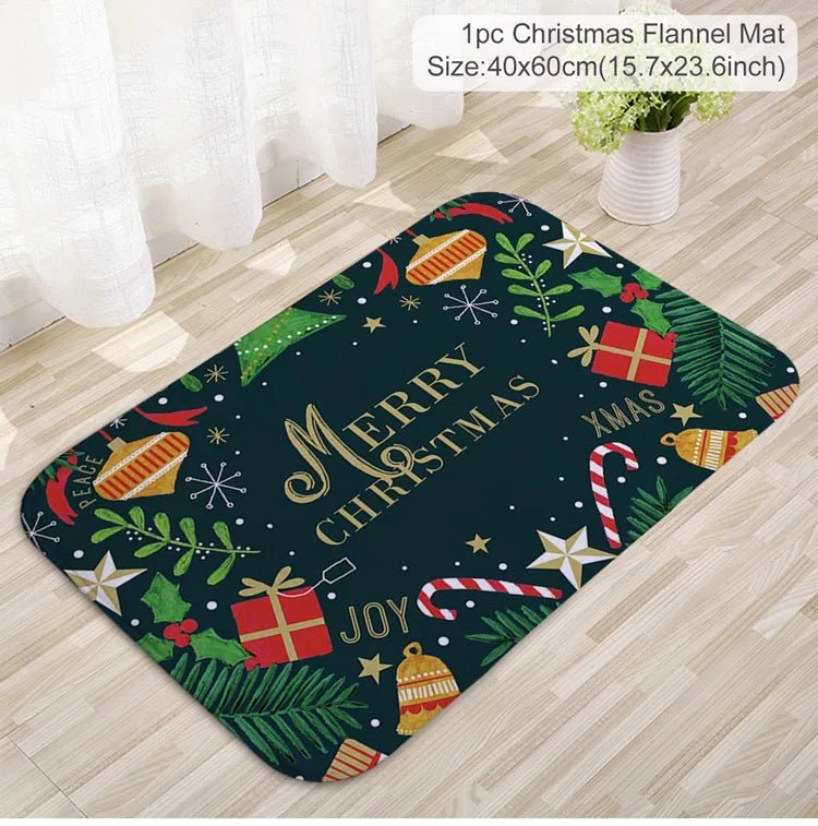 Christmas Door Mat Santa Claus Outdoor Carpet Merry Christmas Decorations For Home 2025 Navidad Xmas Ornament New Year 2026 - ApolloX