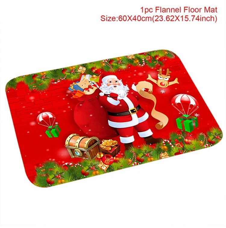 Christmas Door Mat Santa Claus Outdoor Carpet Merry Christmas Decorations For Home 2025 Navidad Xmas Ornament New Year 2026 - ApolloX
