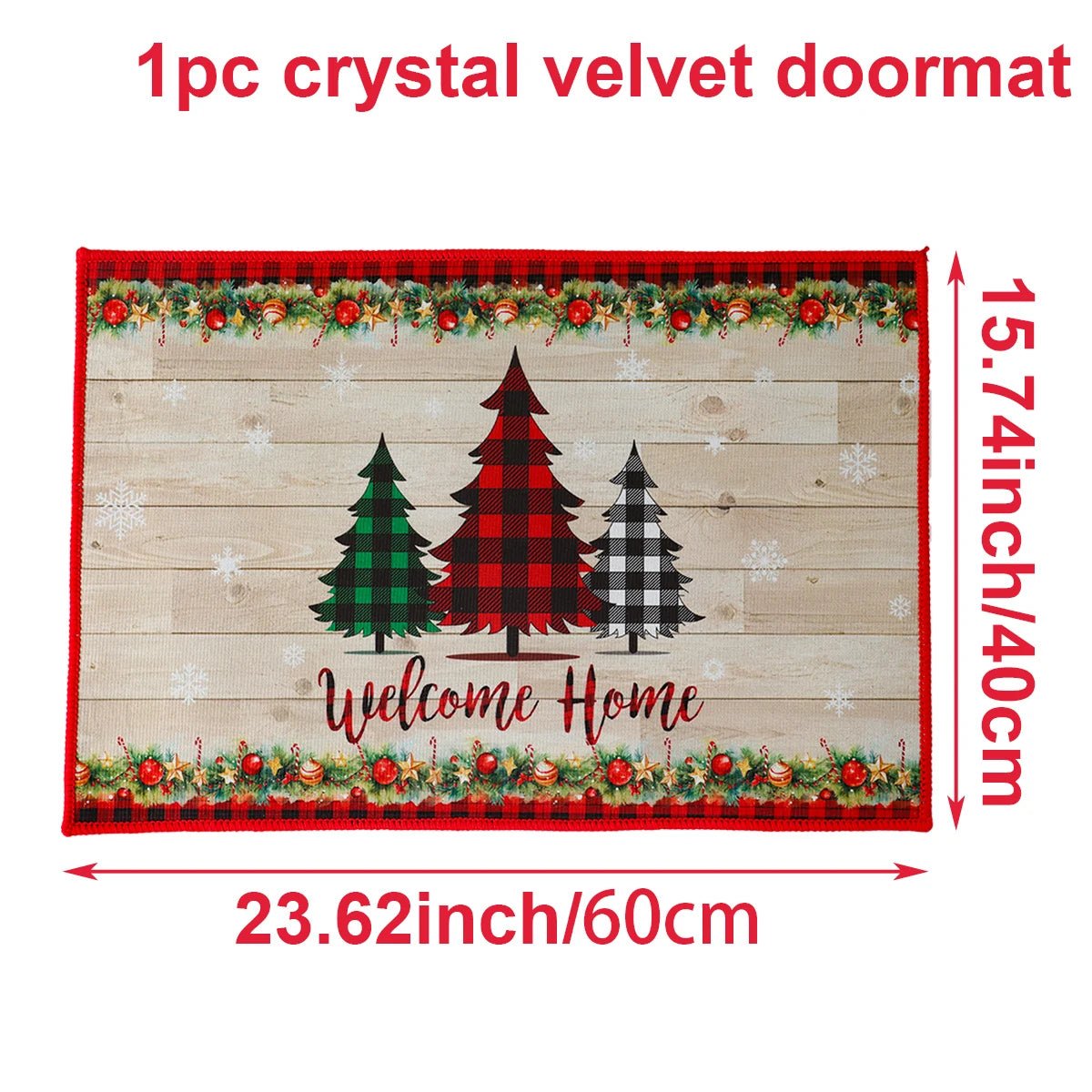 Christmas Door Mat Santa Claus Outdoor Carpet Merry Christmas Decorations For Home 2025 Navidad Xmas Ornament New Year 2026 - ApolloX