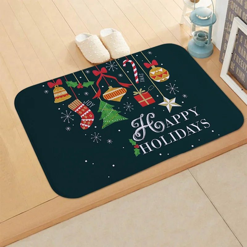 Christmas Door Mat Santa Claus Outdoor Carpet Merry Christmas Decorations For Home 2025 Navidad Xmas Ornament New Year 2026 - ApolloX