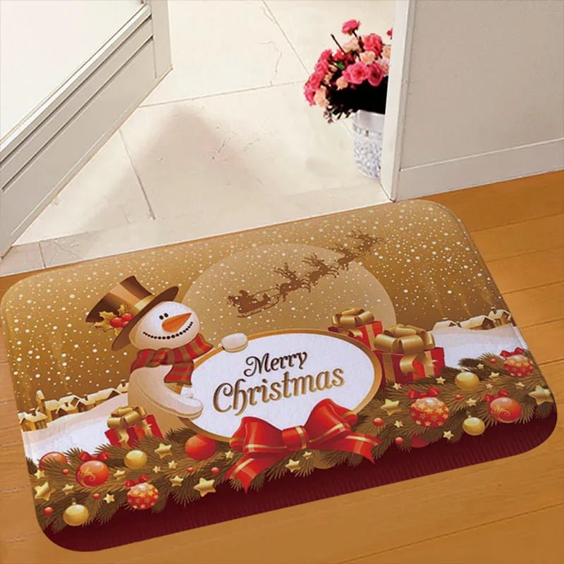 Christmas Door Mat Santa Claus Outdoor Carpet Merry Christmas Decorations For Home 2025 Navidad Xmas Ornament New Year 2026 - ApolloX