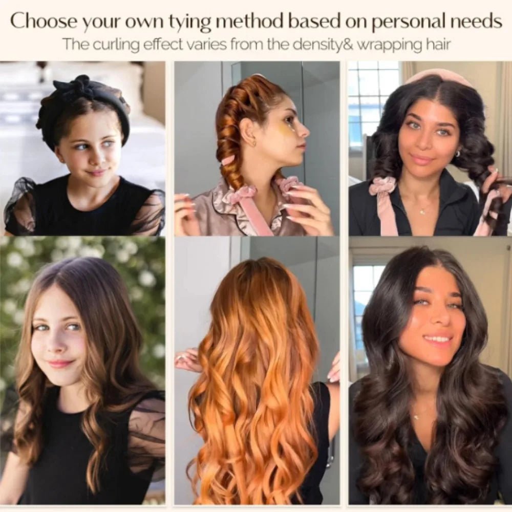 Heatless Curling Rod Headband Soft Hair Curler No Heat Hair Rollers Curlers Lazy Sleeping Curls Curling Hairband Styling Tools - ApolloX