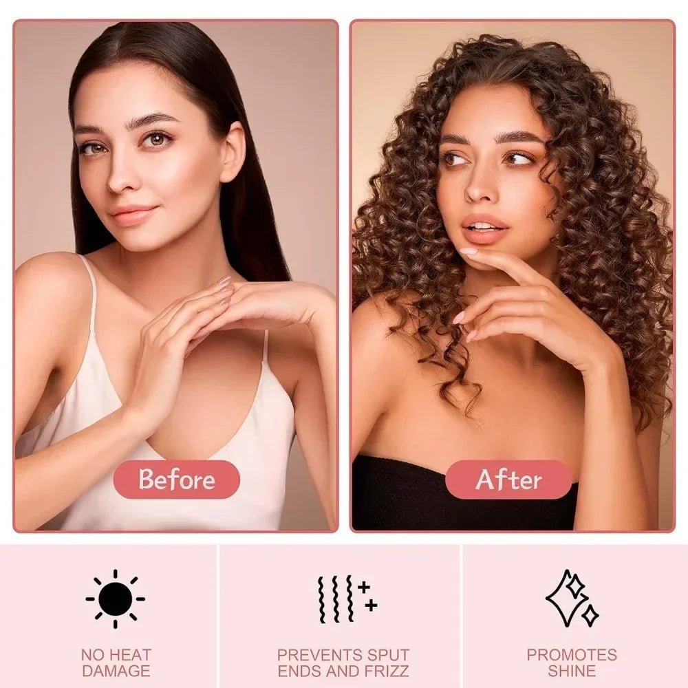 Heatless Curling Rod Headband Soft Hair Curlers No Heat Rollers Lazy Silk Curls Sleeping Headband Ties Hair Styling Tools - ApolloX