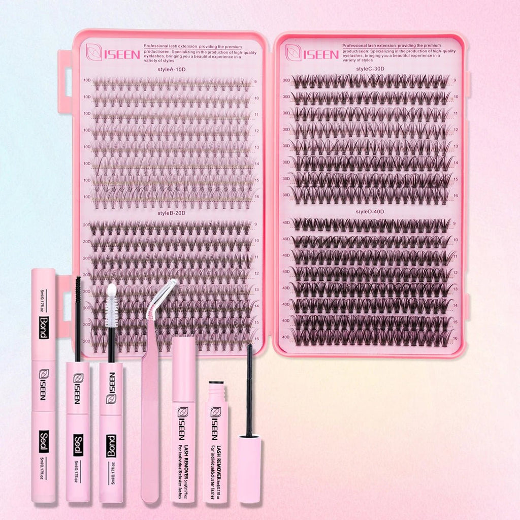 Individual Lashes Cluster C Curl Mix Lash Clusters 3D Wispy DIY Eyelash Extension Resuable Natural Lashes Eyelash Book - ApolloX