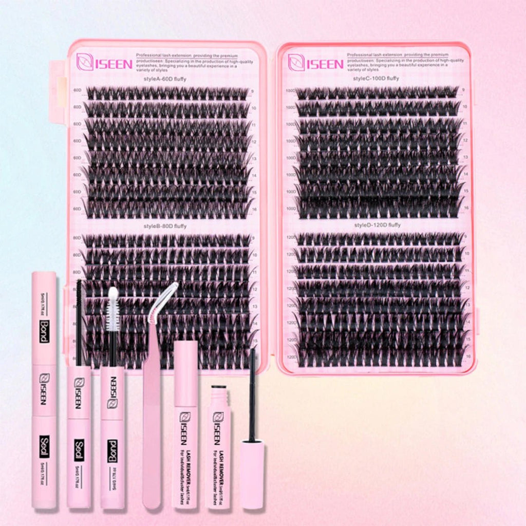 Individual Lashes Cluster C Curl Mix Lash Clusters 3D Wispy DIY Eyelash Extension Resuable Natural Lashes Eyelash Book - ApolloX