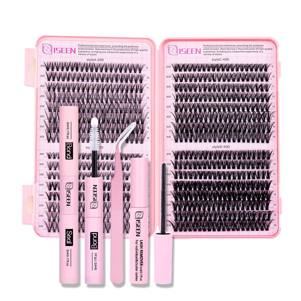 Individual Lashes Cluster C Curl Mix Lash Clusters 3D Wispy DIY Eyelash Extension Resuable Natural Lashes Eyelash Book - ApolloX