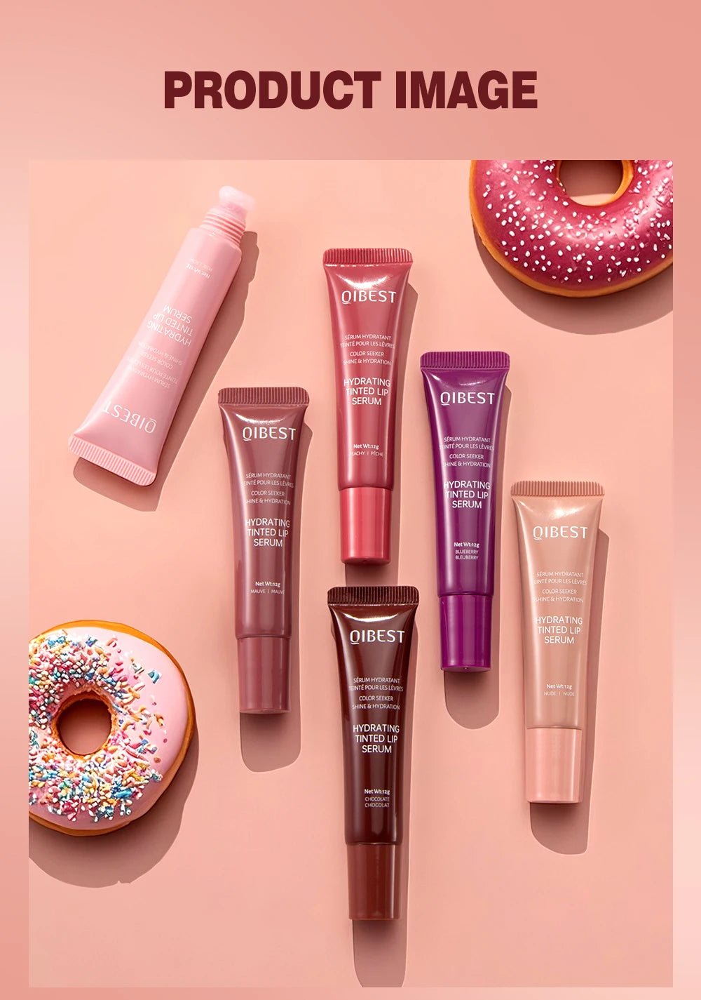 QIBEST Crystal Lip Balm Moisturizing Lip Gloss Oil Jelly Lipgloss Long Lasting Liquid Lipstick Hydrating Tinted Lip Serum Makeup - ApolloX