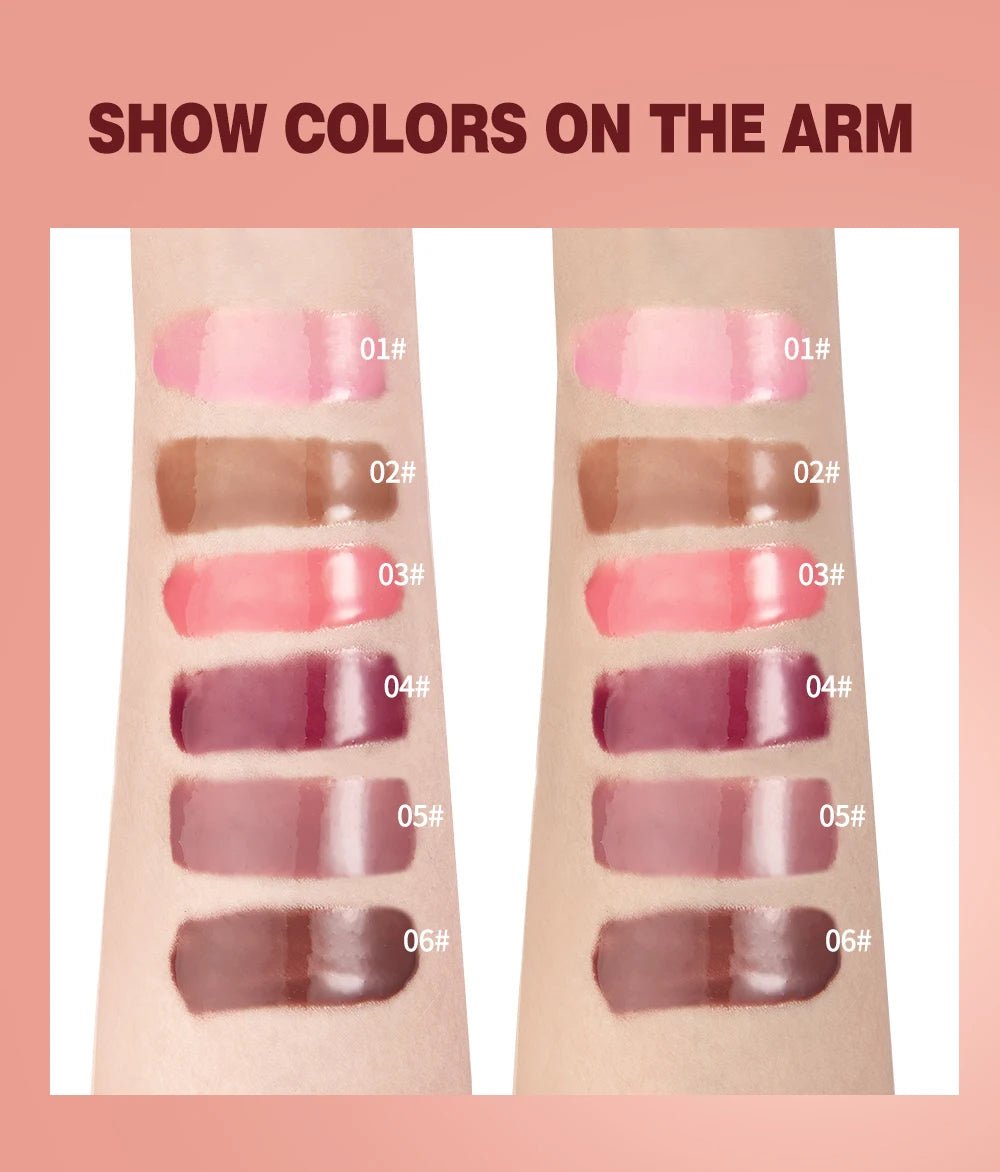 QIBEST Crystal Lip Balm Moisturizing Lip Gloss Oil Jelly Lipgloss Long Lasting Liquid Lipstick Hydrating Tinted Lip Serum Makeup - ApolloX